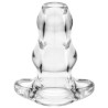Perfect Fit Double Tunnel Plug Extra-Large 14 x 7.8 cm Transparent